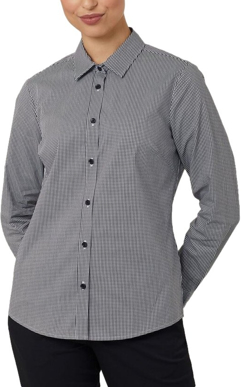 Picture of NNT Uniforms-CATUKS-BWC-Avignon Gingham Check Long Sleeve Slim Shirt