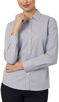 Picture of NNT Uniforms Avignon Stripe Long Sleeve Shirt - Grey/White (CATUKT-GWS)