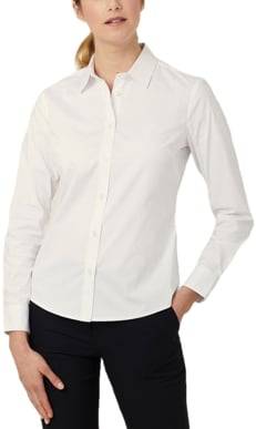 Picture of NNT Uniforms Avignon Long Sleeve Slim Shirt - White (CATUKU-WHP)