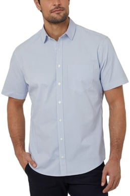 Picture of NNT Uniforms Avignon Stripe Short Sleeve Shirt - Light Blue Stripe (CATJDK-LBS)