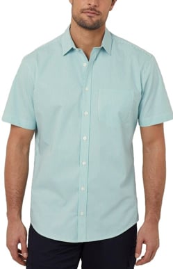 Picture of NNT Uniforms Avignon Stripe Short Sleeve Shirt - Mint/White Stripe (CATJDK-MTW)