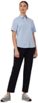 Picture of NNT Uniforms Avignon Pinstripe Short Sleeve Shirt - Light Blue Pinstripe (CATUK6-LPS)