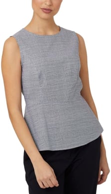 Picture of NNT Uniforms Avignon Abstract Print Sleeveless Shell Top - Black/White (CATUK9-BLW)