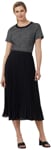 Picture of NNT Uniforms Georgie Midi Pleated Skirt - Black (CAT2R2-BKP)