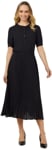Picture of NNT Uniforms Georgie Midi Pleated Skirt - Black (CAT2R2-BKP)