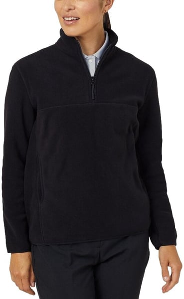 Picture of NNT Uniforms Polar Fleece Zip Neck Pullover - Black (CAT1GT-BLA)