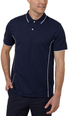 Picture of NNT Uniforms Antibacterial Polyface Short Sleeve Tipped Polo - Navy/White (CATJA2-NAW)