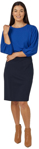 Picture of NNT Uniforms French Georgette 3/4 Sleeve Top - Cobalt (CATUPM-COP)