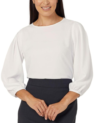 Picture of NNT Uniforms-CATUPM-WHT-French Georgette 3/4 Sleeve Top