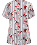 Picture of White Cross Happy Trees Womens Printed V-Neck Top (618HYT)