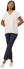 Picture of NNT Uniforms-CATUPU-WHT-Ladies French Georgette Short Sleeve V-neck Top - White