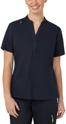 Picture of NNT Uniforms-CATUMM-MDN-Ladies Next-gen Antibacterial Active Blackburn Mandarin Collar Scrub Top - Midnight