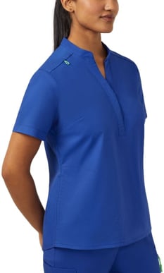 Picture of NNT Uniforms Ladies Next-gen Antibacterial Active Blackburn Mandarin Collar Scrub Top - Cobalt - Cobalt (CATUMM-COP)