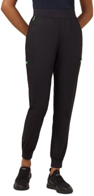 Picture of NNT Uniforms Ladies Antibacterial Active Westerman Jogger Scrub Pant - Black - Black (CAT3W6-BLA)
