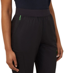 Picture of NNT Uniforms Ladies Antibacterial Active Westerman Jogger Scrub Pant - Black - Black (CAT3W6-BLA)
