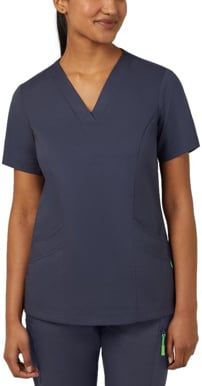 Picture of NNT Uniforms Ladies Florence V-neck Classic Scrub Top - Charcoal - Charcoal (CATULM-CHP)
