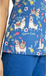 Picture of Cherokee Scrubs-CK678 APPC-Cherokee Scrubs Print top - Alpaca Picnic