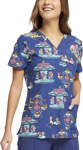 Picture of Cherokee Scrubs-CK671 CVCT-Cherokee Scrubs Print top - Carnival Critters