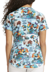 Picture of Cherokee Scrubs-CK637 WLSC-Cherokee Scrubs Print top - Wildlife Sanctuary