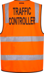 Picture of Prime Mover-MZ105-Stock Printed TRAFFIC CONTROLLER Day/Night Vest