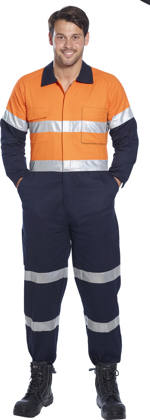 Picture of Prime Mover-MA931-Regular Weight Combination Coveralls with Tape