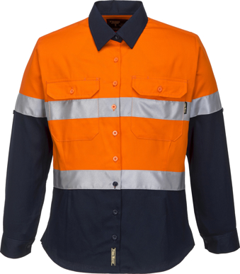 Picture of Prime Mover-ML108-Ladies Cotton Drill Shirt