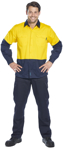 Picture of Prime Mover-MS801-Hi Vis Cotton Drill Shirt