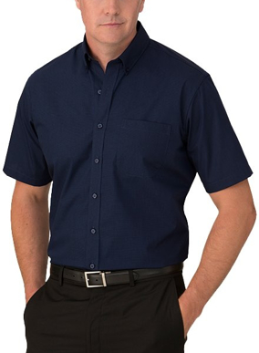 Picture of City Collection Micro Check Mens Short Sleeve Shirt (4102SS)
