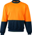 Picture of Australian Industrial Wear -SW09-Men's Fleece Hi-Vis 2 Tone Crew Neck Wind Cheater