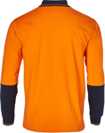 Picture of Australian Industrial Wear -SW36-Men's Cotton Jersey Two Tone Long Sleeve Safety Polo