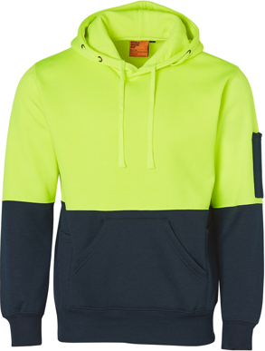 Picture of Australian Industrial Wear -SW38-Unisex Hi-Vis Two Tone Fleecy Hoodie