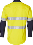 Picture of Australian Industrial Wear -SW60-Men's Taped Cotton Drill Long Sleeve Safety Shirt
