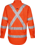 Picture of Australian Industrial Wear -SW66-Unisex NSW Rail Lightweight Cotton Drill Safety Shirt
