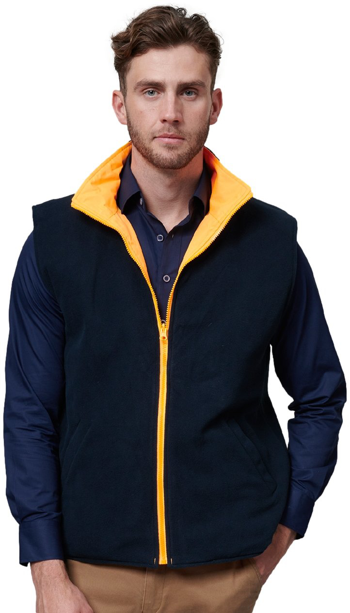 Uniform AustraliaAustralian Industrial Wear SW76Unisex Vic Rail Hi Vis Reversible Safety Vest
