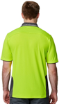 Picture of Australian Industrial Wear -SW79-Unisex Hi-Vis Bamboo Charcoal Vented Short Sleeve Polo