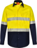 Picture of Australian Industrial Wear -SW83-Unisex Hi Vis Cool-Breeze Safety Long Sleeve Shirt (Segmented Tape)