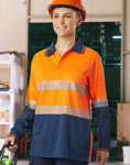 Picture of Australian Industrial Wear -SW86-Unisex Cooldry® Segmented Long Sleeve Polo