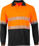 Picture of Australian Industrial Wear -SW86-Unisex Cooldry® Segmented Long Sleeve Polo