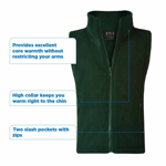 Picture of LW Reid-5880VE-Burley Griffin Polar Fleece Vest