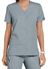 Picture of Cherokee Scrubs-CH-4770-CLR-Women's Short Sleeve Snap Scrub Top - Caribbean Blue,Grey