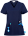 Picture of LSJ Collections 4 Pocket Acti-Vent Scrubs Top (554-PS-NVY)