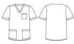 Picture of Bizcare Mens Easter V-Neck Short Sleeve Scrub Top (CST152MS)