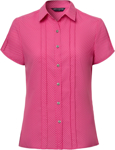 Picture of City Collection City Stretch® Spot Cap Sleeve Shirt - Pink (2173SS-PINK)