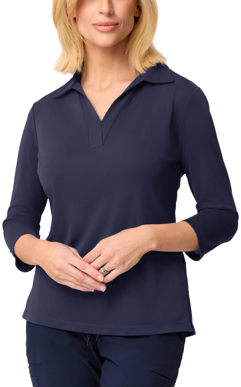 Picture of City Collection Ladies Ella 3/4 Sleeve Polo (CC-2273)