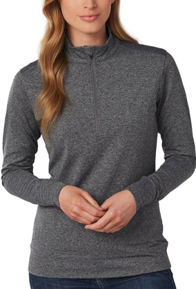 Picture of Winning Spirit Ladies Ultimate Half Zip Long Sleeve Sweat Top (FL26)