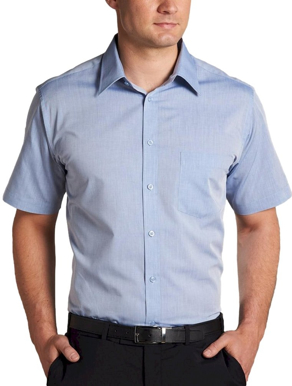 Picture of Winning Spirit Mens Fine Chambray Short Sleeve Shirt (M7011)