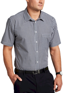 Picture of Winning Spirit Mens Gingham Check Short Sleeve Shirt (M7300S)