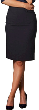 Picture of Winning Spirit Ladies Poly/viscose Stretch Mid Length Lined Pencil Skirt (M9471)