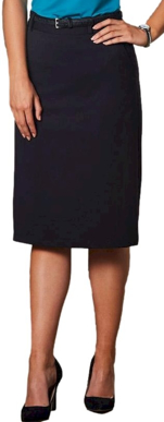 Picture of Winning Spirit Ladies Poly/viscose Stretch Twill Flexi Waist A-line Utility Lined Skirt (M9478)
