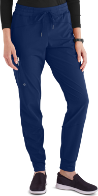 Picture of Womens  Boost 3 Pocket Low Rise Perforated Jogger Pants - Petite (BOP513P)